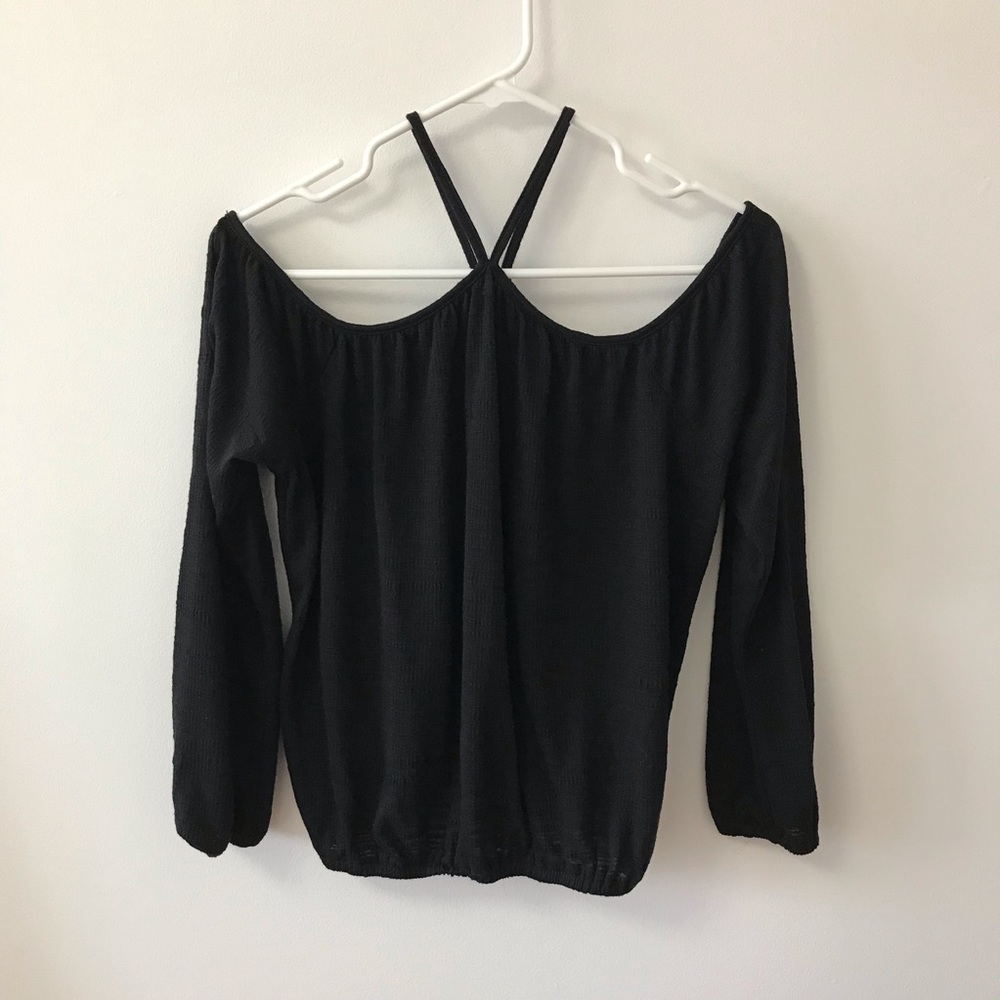 AMERICAN RAG OFF THE SHOULDER LONG SLEEVE TOP